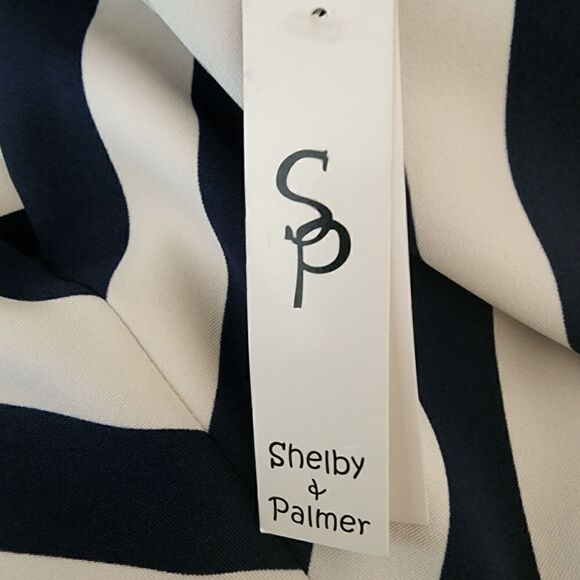 Shelby And Palmer Sleeveless Nautical Inspired V Neck Dress Size 12 Petite - Picture 7 of 10